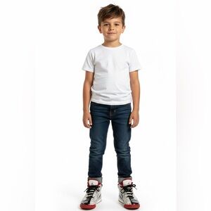 Jordan Dub Zero Boys Sneakers Size 13C White/Black/Red